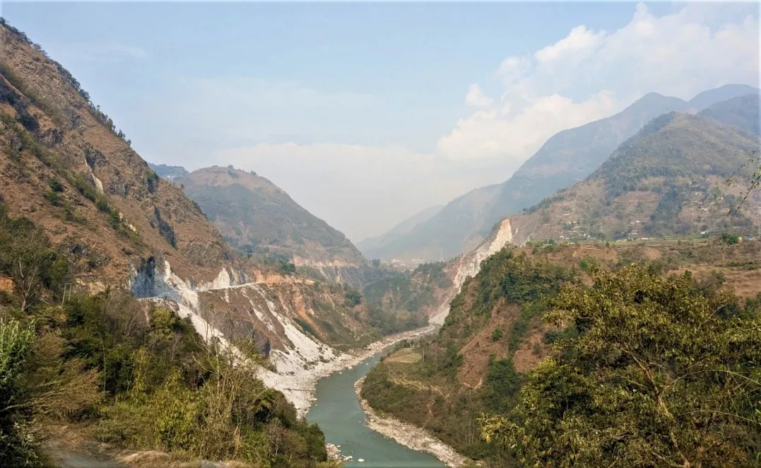 Kaligandaki River gorge in Nepal